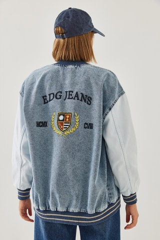 Casaco de ganga - Azul