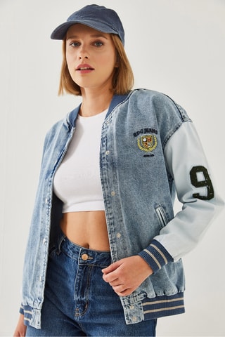 Casaco de ganga - Azul