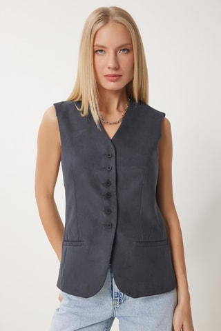 Colete - Cinzento-escuro