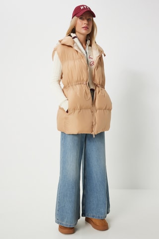 Colete acolchoado - Bege