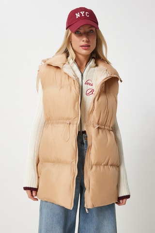 Colete acolchoado - Bege