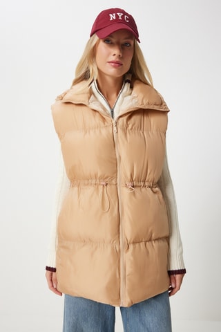 Colete acolchoado - Bege