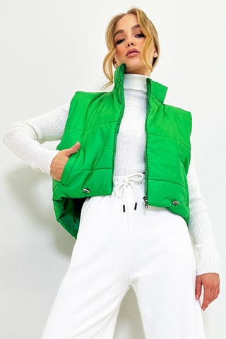 Colete acolchoado - Verde-claro