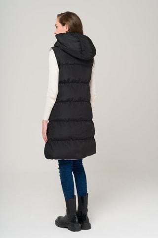 Colete acolchoado - Preto e cinzento