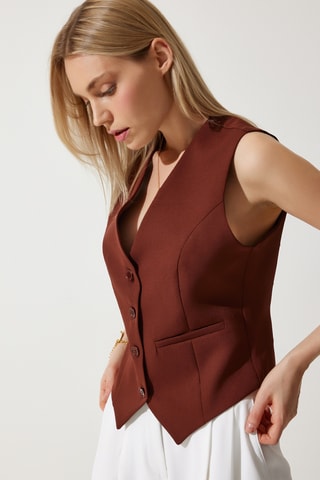 Colete de fato - Castanho