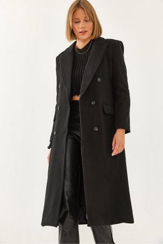 Sobretudo de lã - Preto