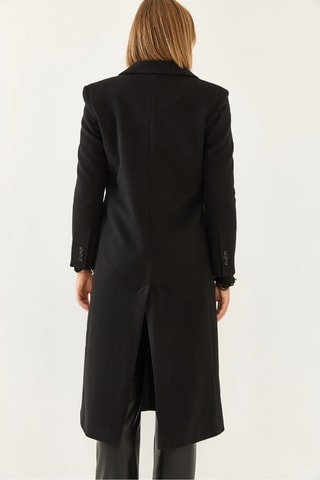 Sobretudo de lã - Preto