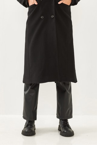 Sobretudo de lã - Preto