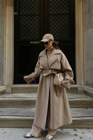 Sobretudo de lã - Toupeira