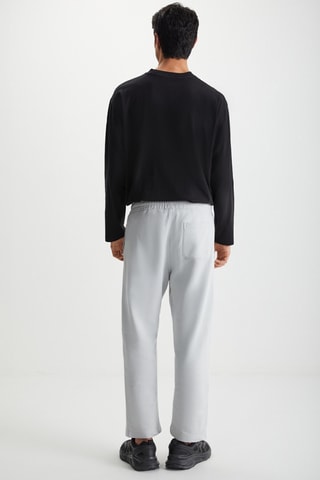 Calças relaxed - Cinzento-claro