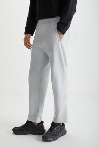 Calças relaxed - Cinzento-claro