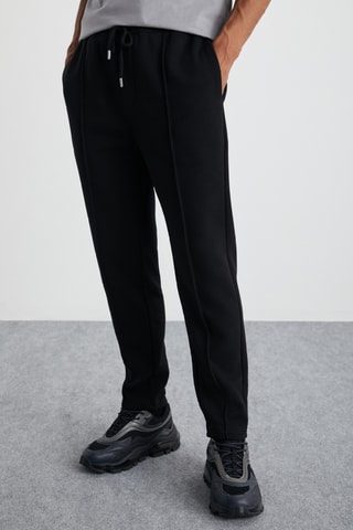 Calças de treino em algodão biológico - Preto