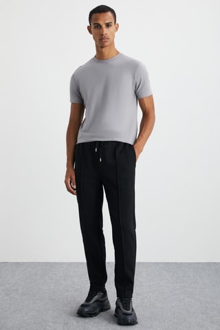 Calças de treino em algodão biológico - Preto