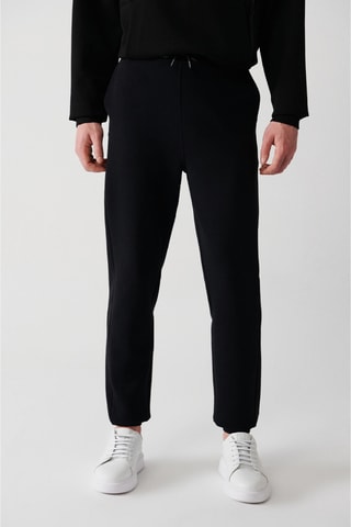 Calças regular - Preto