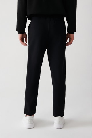 Calças regular - Preto