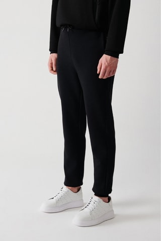 Calças regular - Preto