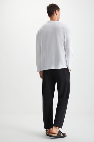 Calças relaxed - Preto