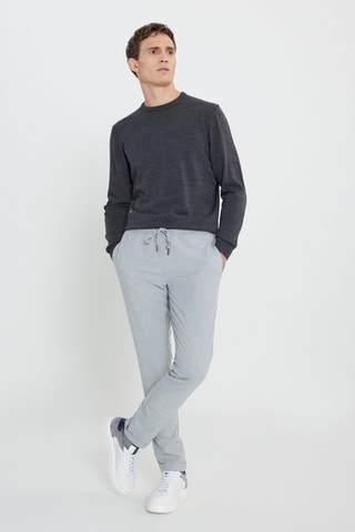 Calças slim - Cinzento-escuro