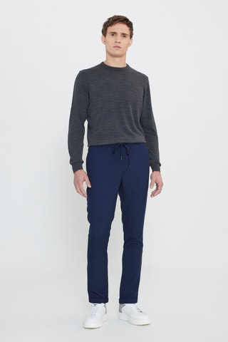 Calças slim - Azul-marinho