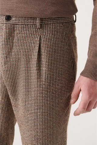 Calças de fato - Castanho