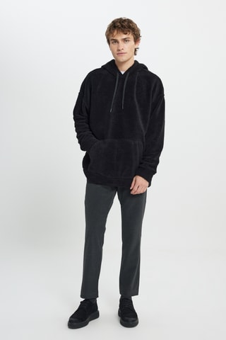 Sweat polaire à capuche - Noir