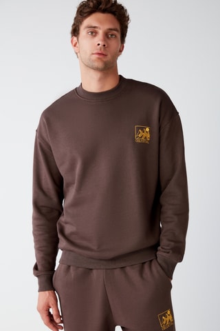 Sweat et pantalon relaxed - Marron