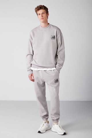Sweat et pantalon relaxed - Gris clair