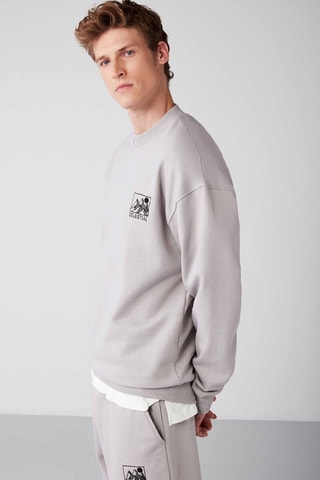 Sweat et pantalon relaxed - Gris clair