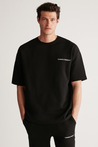 T-shirt et short relaxed - Noir