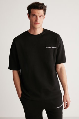 T-shirt et short relaxed - Noir