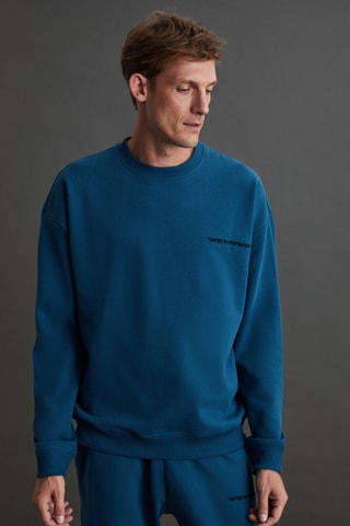 Sweat et pantalon regular - Bleu pétrole