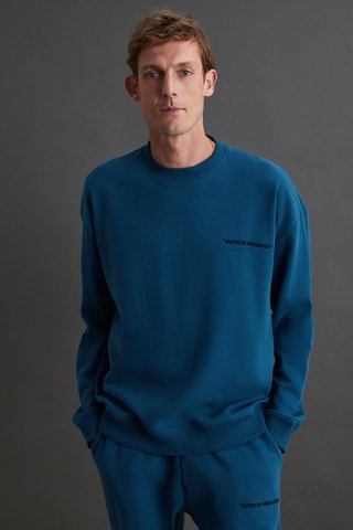 Sweat et pantalon regular - Bleu pétrole