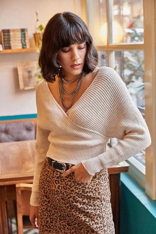 Pull en laiine - Beige
