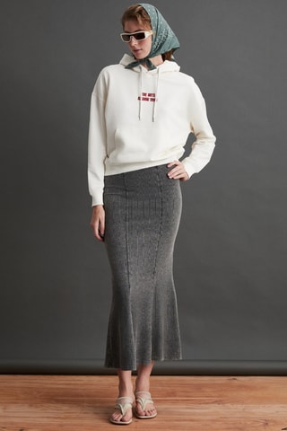 Sweat à capuche - Ecru