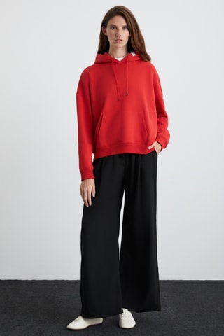 Sweat com capuz - Vermelho