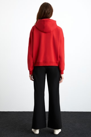 Sweat com capuz - Vermelho