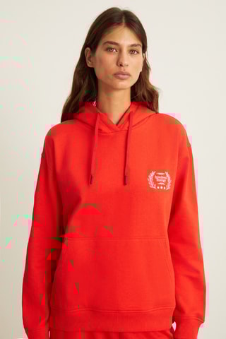 Sweat com capuz - Vermelho