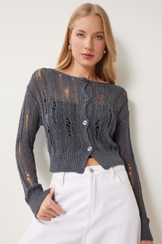 Casaco de malha - Cinzento