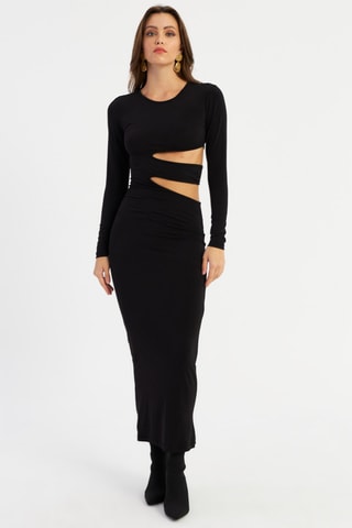 Vestido justo - Preto