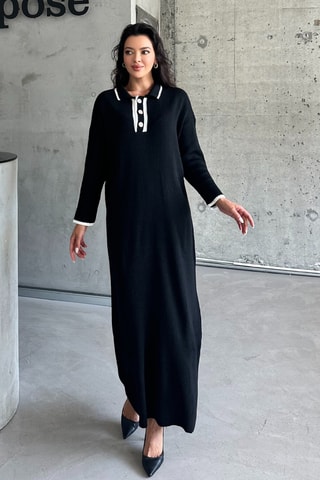 Vestido-polo - Preto