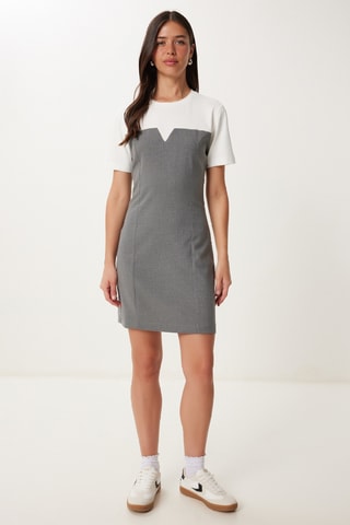 Vestido efeito ilusório - Preto