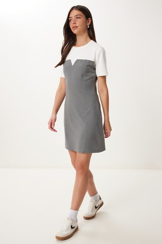 Vestido efeito ilusório - Preto