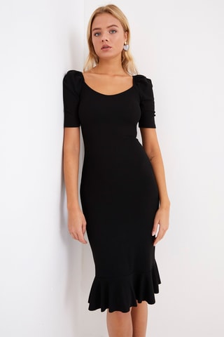Vestido direito - Preto