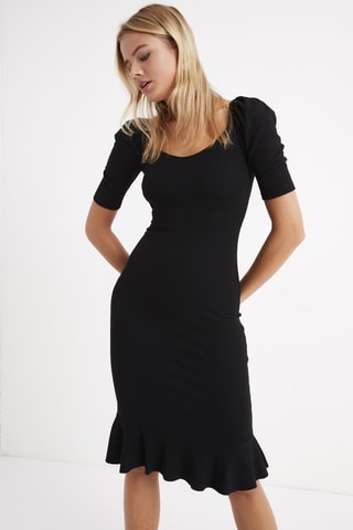 Vestido direito - Preto