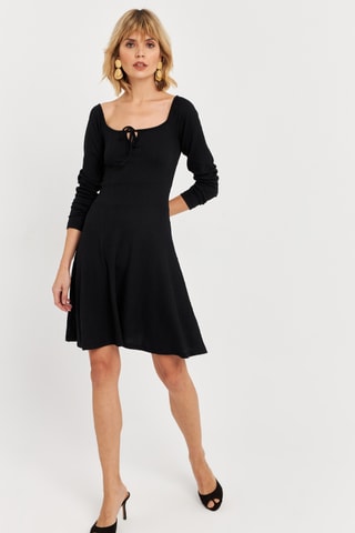 Vestido direito - Preto