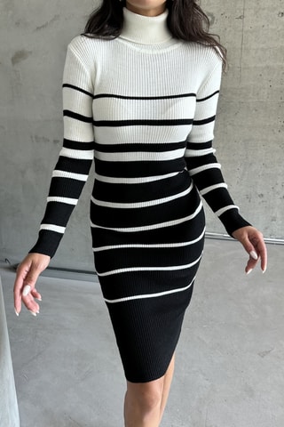Robe pull - Noir et blanc