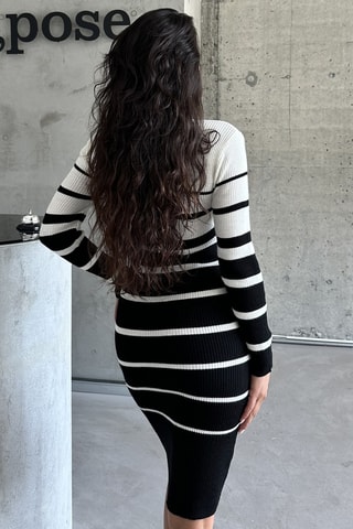 Robe pull - Noir et blanc