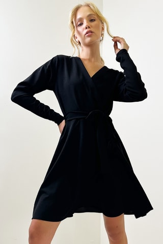 Vestido traçado - Azul-marinho