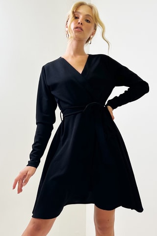 Vestido traçado - Azul-marinho