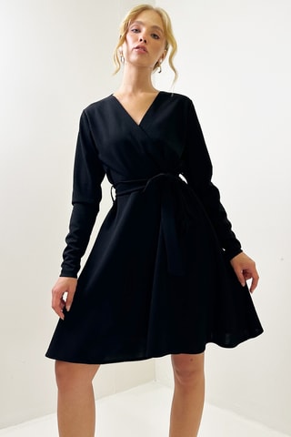 Vestido traçado - Azul-marinho